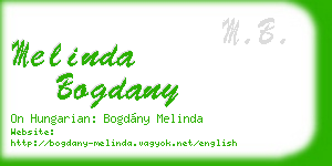 melinda bogdany business card
